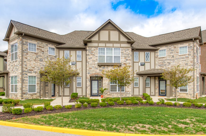 West Lafayette townhomes with separate entrances.